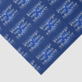 Blue Shining Stars Happy Holiday Tissue Paper Tissuepapier (Detail)