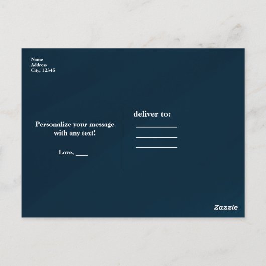 Blue Shiny Faux Folie Glam Modern BEDANKT Briefkaart (Achterkant)