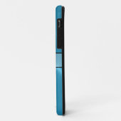Blue Shiny Stainless Steel Metal 12 Case-Mate iPhone Case (Achterkant/links)