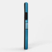 Blue Shiny Stainless Steel Metal 12 Case-Mate iPhone Case (Achterkant/rechts)