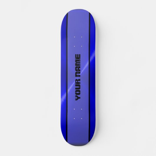 Blue Shiny Stainless Steel Metal 2 Skateboard (Voorkant)