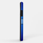 Blue Shiny Stainless Steel Metal 9 Case-Mate iPhone Case (Achterkant/rechts)