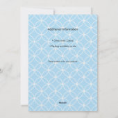 Blue Shippo Editable Invitation Template Kaart (Achterkant)