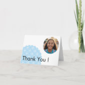 Blue Shippo Photo Thank You Card | Japanese Design Bedankkaart (Voorkant)