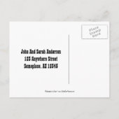 Blue Siamese Cat Moving New Address Briefkaart (Achterkant)