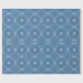 Blue Signature Gothic Pattern Cadeaupapier (Vlak)