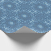 Blue Signature Gothic Pattern Cadeaupapier (Hoek)