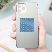 Blue Signature Pattern Sticker (Telefoon)