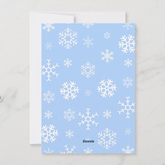 Blue Silent nights bundle of joy Feestdagenkaart (Achterkant)