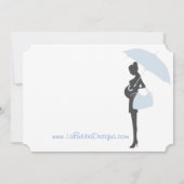 Blue Silhouette Baby Sprinkle Kaart (Achterkant)