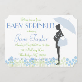 Blue Silhouette Baby Sprinkle Kaart