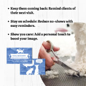 Blue Silhouette Dog Grooming Afspraakherinnering Visitekaartje
