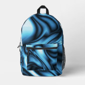 Blue Silk Bedrukte Rugzak (Voorkant)
