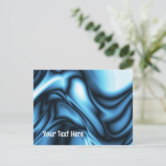 Blue Silk Briefkaart (Staand voorkant)