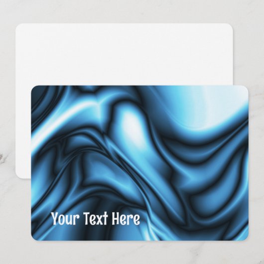 Blue Silk Kaart (Voorkant / Achterkant)
