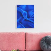 Blue Silk Painting - Still-Life Illustration Canvas Afdruk (Insitu (Woonkamer))