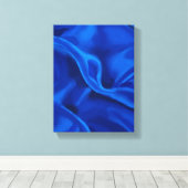 Blue Silk Painting - Still-Life Illustration Canvas Afdruk (Insitu (Houten vloer))