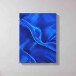 Blue Silk Painting - Still-Life Illustration Canvas Afdruk
