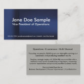 Blue Silk Résumé-netwerkkaarten Visitekaartje (Voorkant / Achterkant)