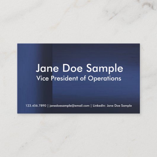 Blue Silk Résumé-netwerkkaarten Visitekaartje (Voorkant)