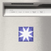 Blue Silk Star Magnet Sjabloon (Insitu (Vaatwasser))