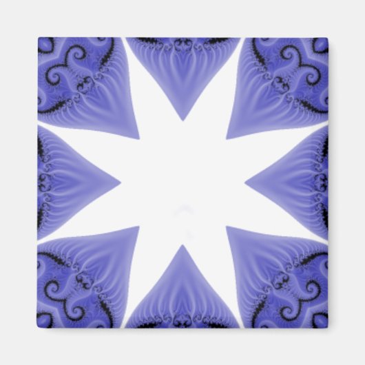 Blue Silk Star Magnet Sjabloon (Voorkant)