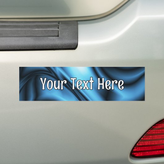 Blue Silk wave Bumpersticker (Op auto)