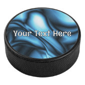 Blue Silk wave Hockey Puck (3/4)