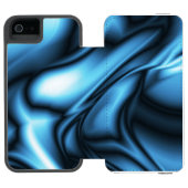Blue Silk wave Incipio iPhone Portemonnee Hoesje (Agenda Open)