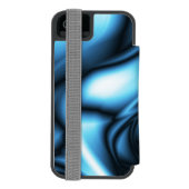 Blue Silk wave Incipio iPhone Portemonnee Hoesje (Agenda Achterkant)