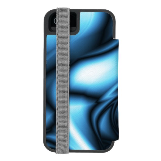 Blue Silk wave Incipio iPhone Portemonnee Hoesje (Agenda Achterkant)