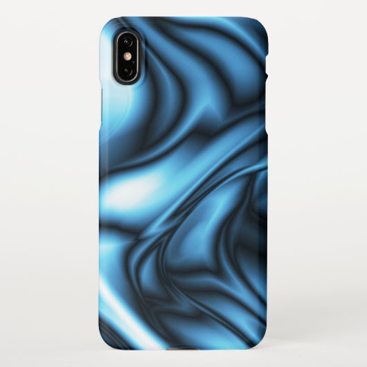 Blue Silk wave iPhone Hoesje (Achterkant)