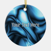 Blue Silk wave Keramisch Ornament (Voorkant)