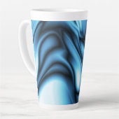 Blue Silk wave Latte Mok (Linkerhoek)