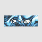 Blue Silk wave Naamplaatje (Voorkant)