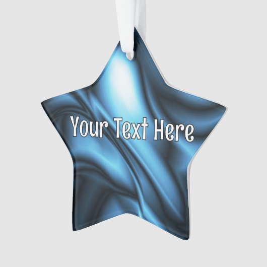 Blue Silk wave Ornament (voorkant)