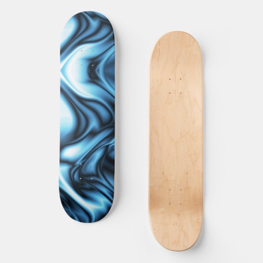 Blue Silk wave Persoonlijk Skateboard (Voorkant)