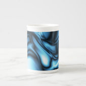 Blue Silk wave Porselein Kop (Voorkant)