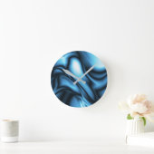 Blue Silk wave Ronde Klok (Huis)