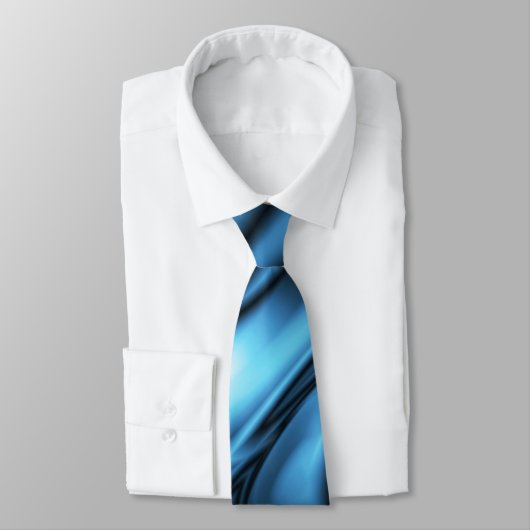 Blue Silk wave Stropdas (Gebonden)