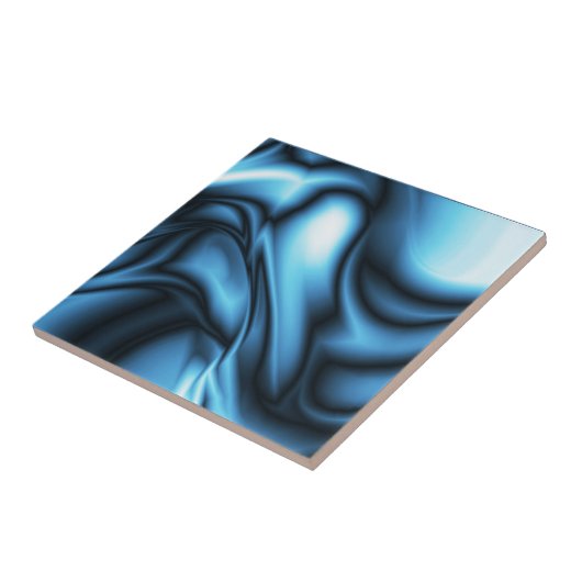 Blue Silk wave Tegeltje (Zijkant)