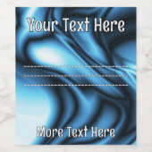 Blue Silk wave Wijn Etiket (Enkel label)