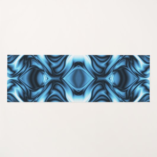 Blue Silk wave Yogamat (Voorkant (horizontaal))