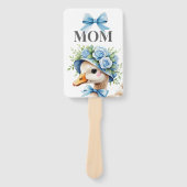 Blue Silly Goose Boy Baby shower Handwaaier (Voorkant)