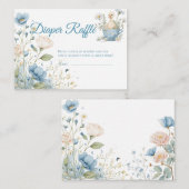 Blue Silly Goose Diaper Raffle Ticket Informatiekaartje (Voorkant / Achterkant)