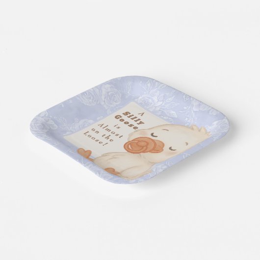 Blue Silly Goose Papieren Bordje (Gebogen)