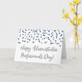 Blue Silver Administrative Professionals Day Kaart (Gele Bloem)