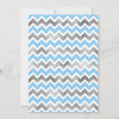 Blue Silver Baby Sprinkle boy baby shower nodigt Kaart (Achterkant)