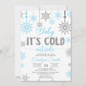 Blue Silver Boy Baby zijn koude buitenzijde Baby s Kaart (Voorkant)