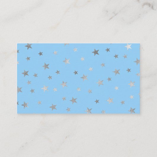 Blue Silver Boy Twinkle Star luier loterij tickets Informatiekaartje (Achterkant)